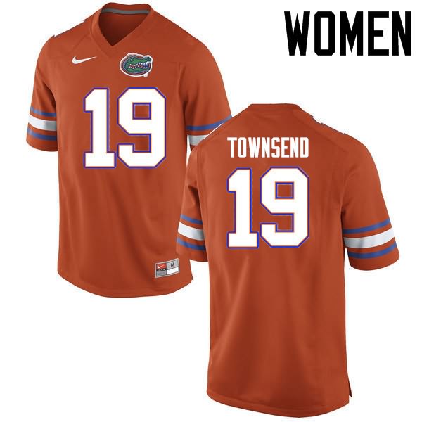 NCAA Florida Gators Johnny Townsend Women's #19 Nike Orange Stitched Authentic College Football Jersey ALQ6264TY